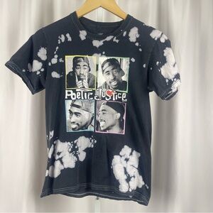 Philco's Poetic Justice Kids Size 10 12 Graphic Tee Bleach Dye Grunge Rap Philco